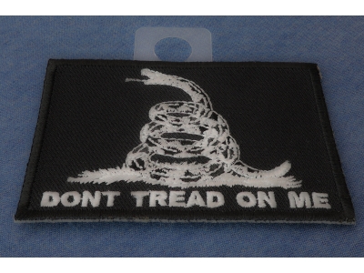 Don't Tread On Me Black White Patch | US Military Veteran Patches